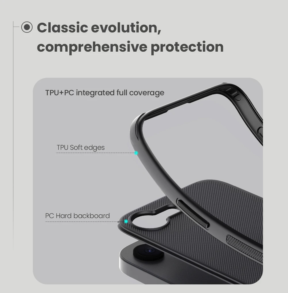 Für iPhone 17e Hülle NILLKIN Passgenaue Hülle Hochwertige Super Frosted Shield Hülle Matte PC-Abdeckung – Detail 7