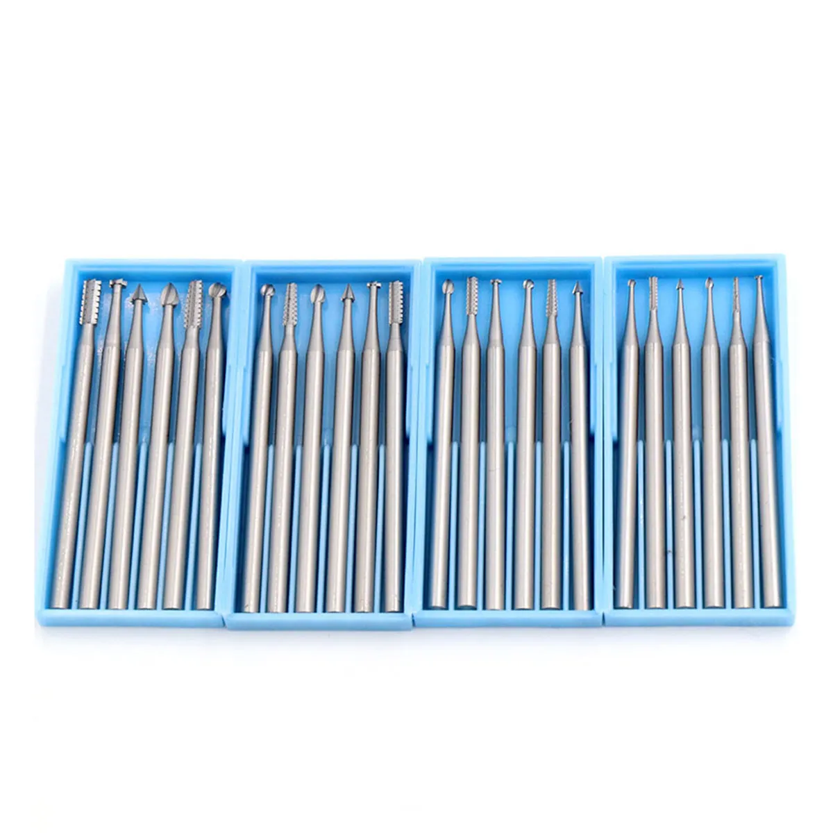 

6Pcs Tungsten Carbide Milling Cutter Rotary Engraving Bits Set 2.35mm Shank for Jewelry Polishing Wood Carving Aluminum Plastic