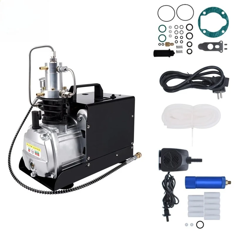 TUXING OEM ODM manual stop 4500psi 300bar 30mpa high pressure 110V 220V snorkeling paintball PCP air compressor