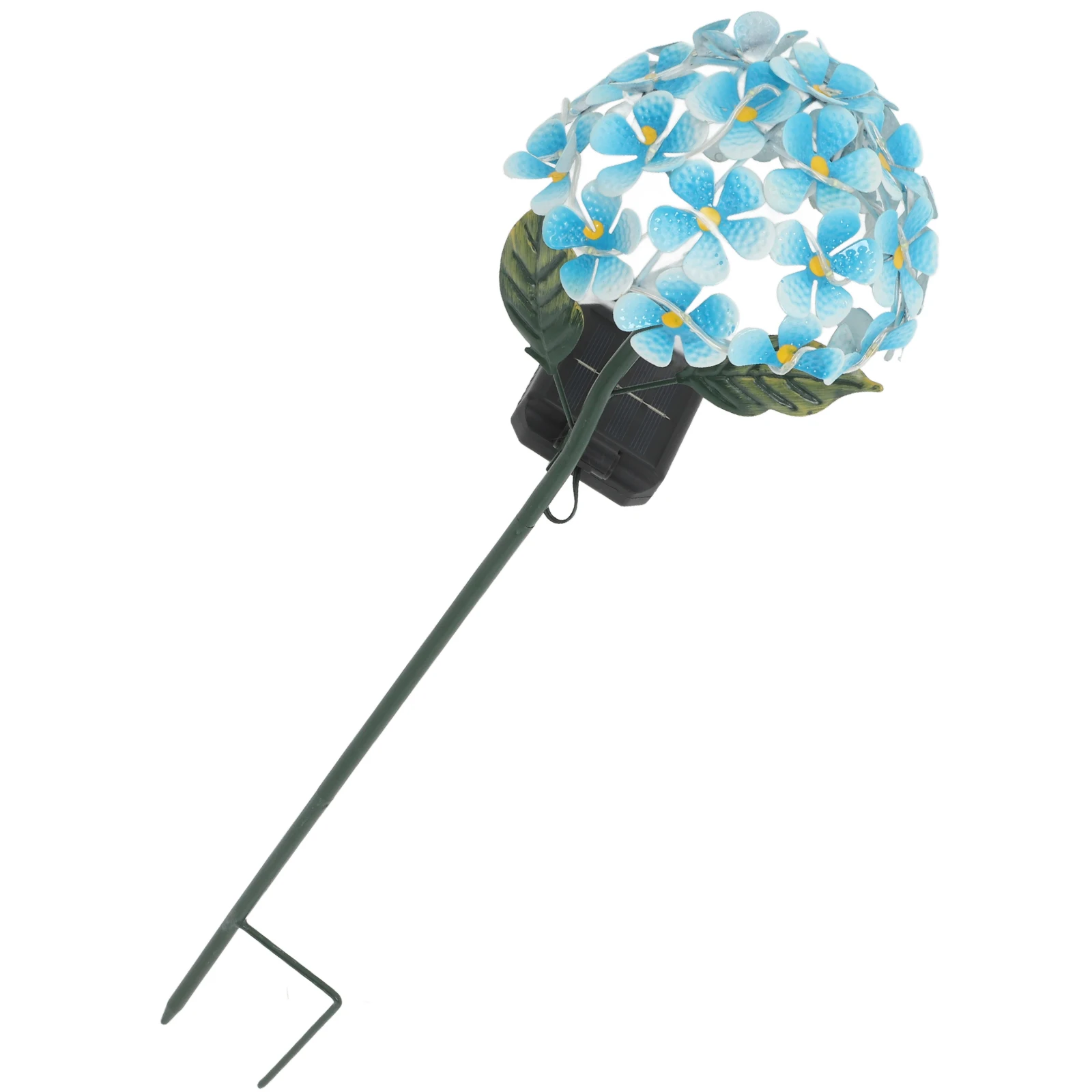 

Solar Powered Hydrangea Shaped Lawn Lights Outdoor Durable Iron Garden Decoration Night Light Yard Atmosphere Enhancer