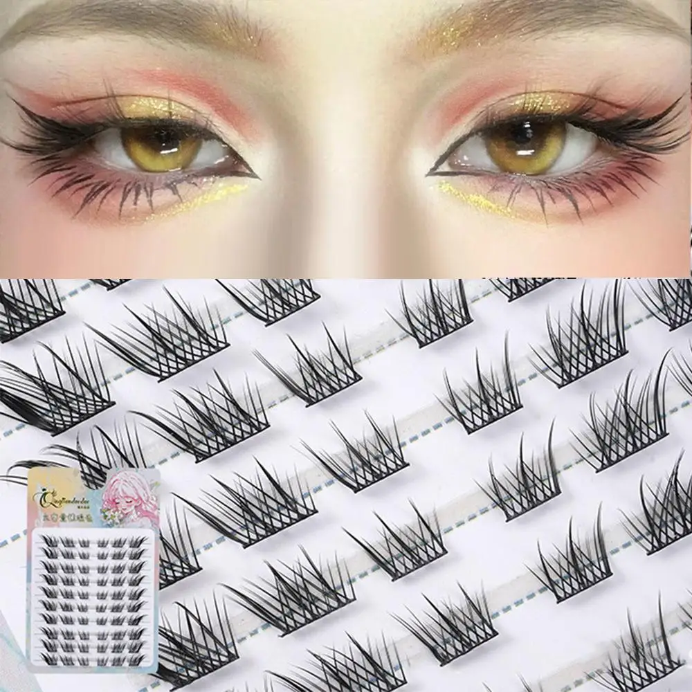 DIY at Home Manga Lash Clusters Natural Look Fox Eye DIY Lash Extensions Reusable Individual Lashes