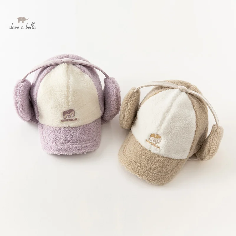 

Dave Bella Baby Girl Ear Protection Hat Children Earmuffs Cap Fashion Design Removable Winter Warm Hats DK4237419