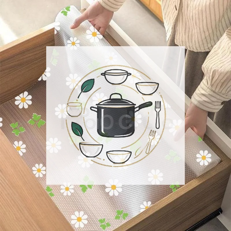 Non-Adhesive Drawer Protector Pad Waterproof Dustproof Anti-Slip Moisture-Proof Closet Placemat Table Pad Oil-proof Liners