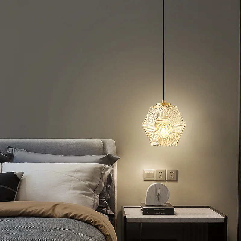 APRIL Contemporary Brass Pendant Lamp LED Gold Copper Hanging Lights Simple Creative Decor For Home Bedroom