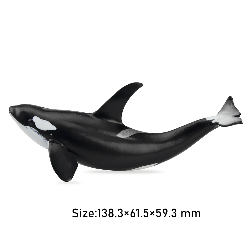 Toymany Simulation Orca Polar Animal Model Toy Mini Figures Dolls Action Figurines Toys for Children Gift Cake Decoration