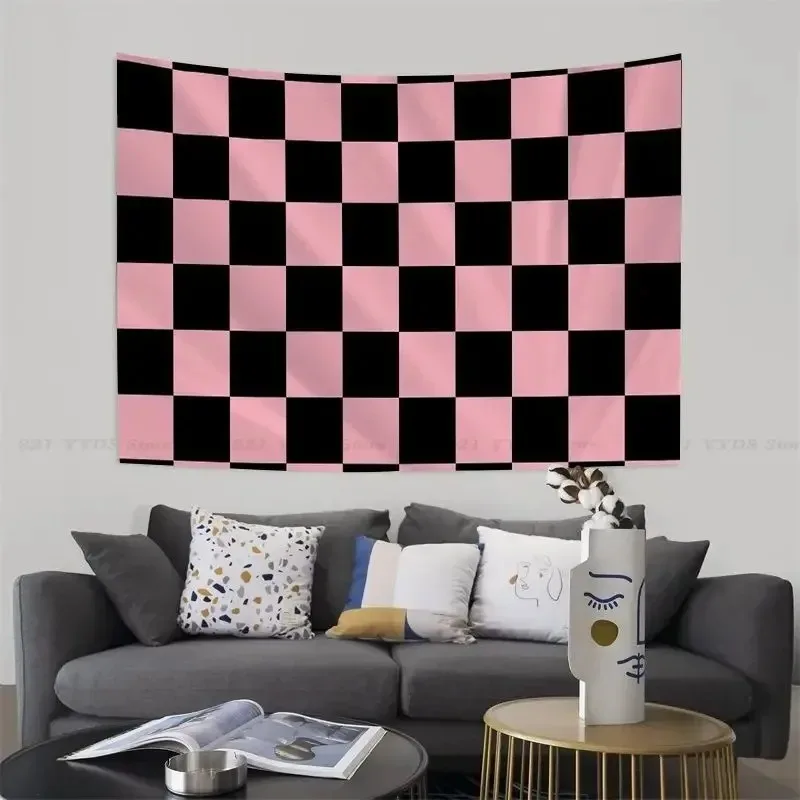 Colorful Checkerboard Wall Decoration Tapestry Home Living Room Tapestry