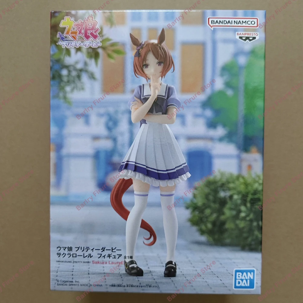 Original genuino BANDAI BANPRESTO Uma Musume Pretty Derby Sakura Laurel figura de Anime en caja Premium adorno de mesa modelo juguete para regalo