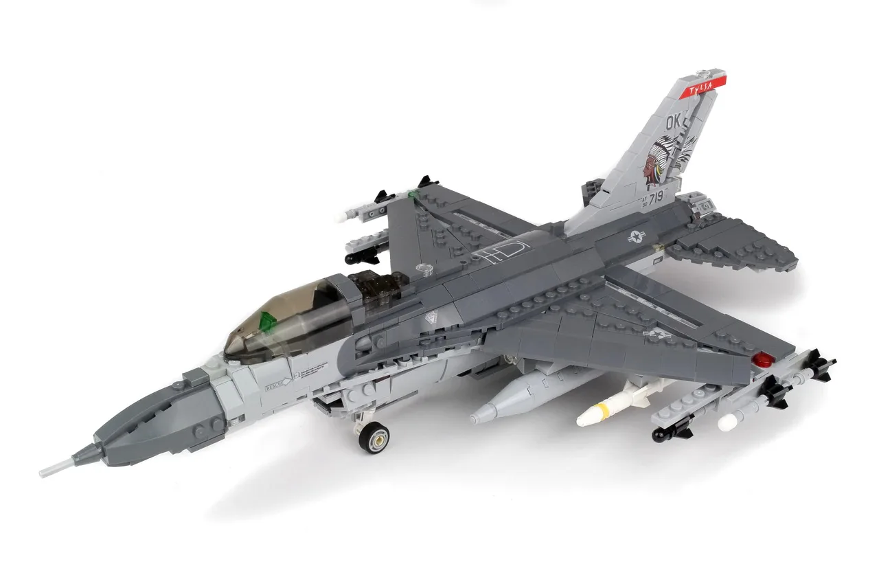 MOC Military USAF Air Force F16C fighting falcon Building Blocks bricks model toys gifts