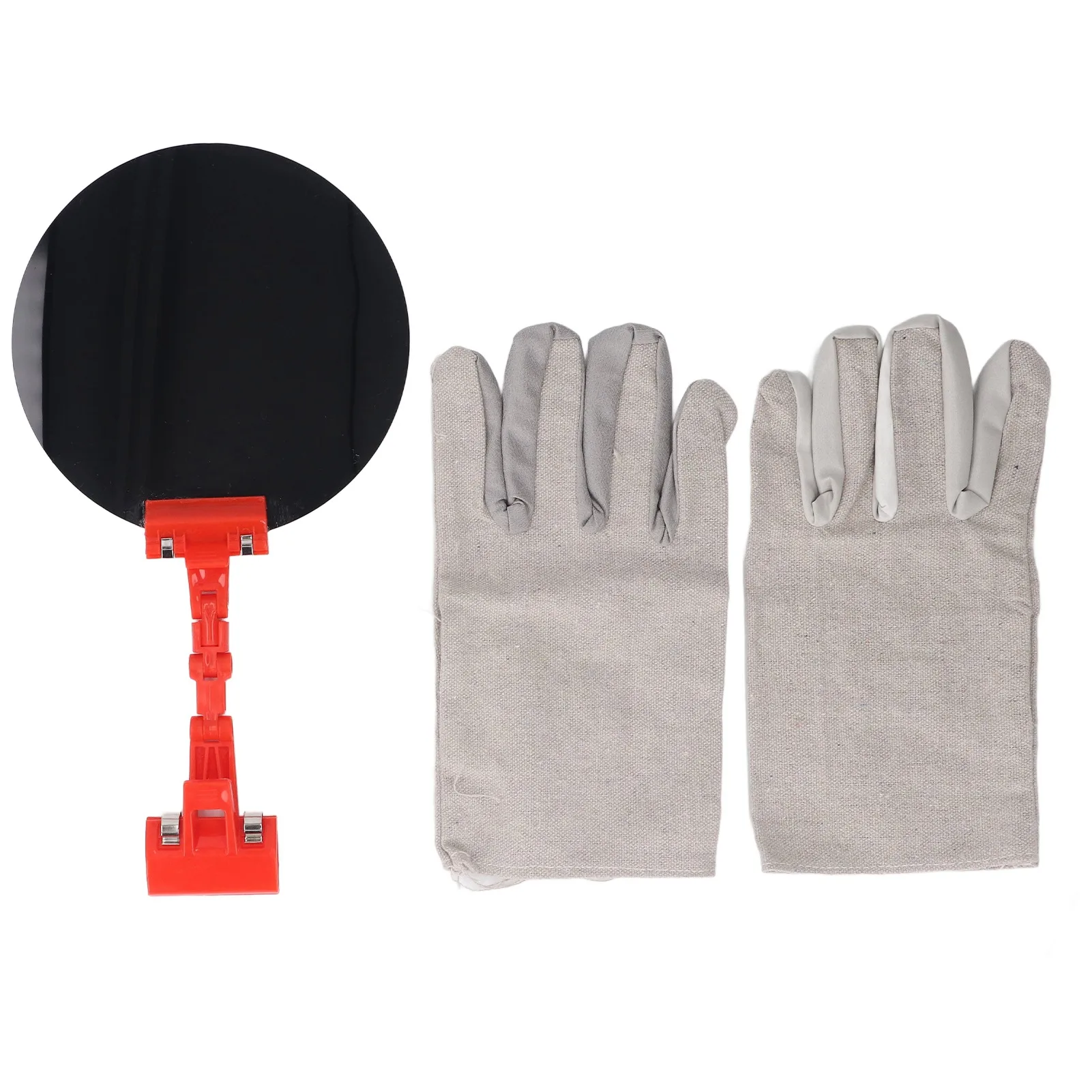 Welding Blackout Panel Portable Clip Type 360 Degree Rotation Eye Protection Alternative 18cm Dia Round With Gloves