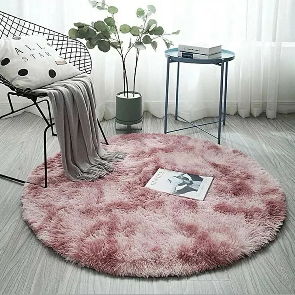 Alfombra peluda redonda circular de 40cm/60cm, alfombra para meditación y Yoga, alfombra antideslizante para sala de estar y dormitorio, alfombra decorativa para el hogar de estilo moderno, 1 ud.