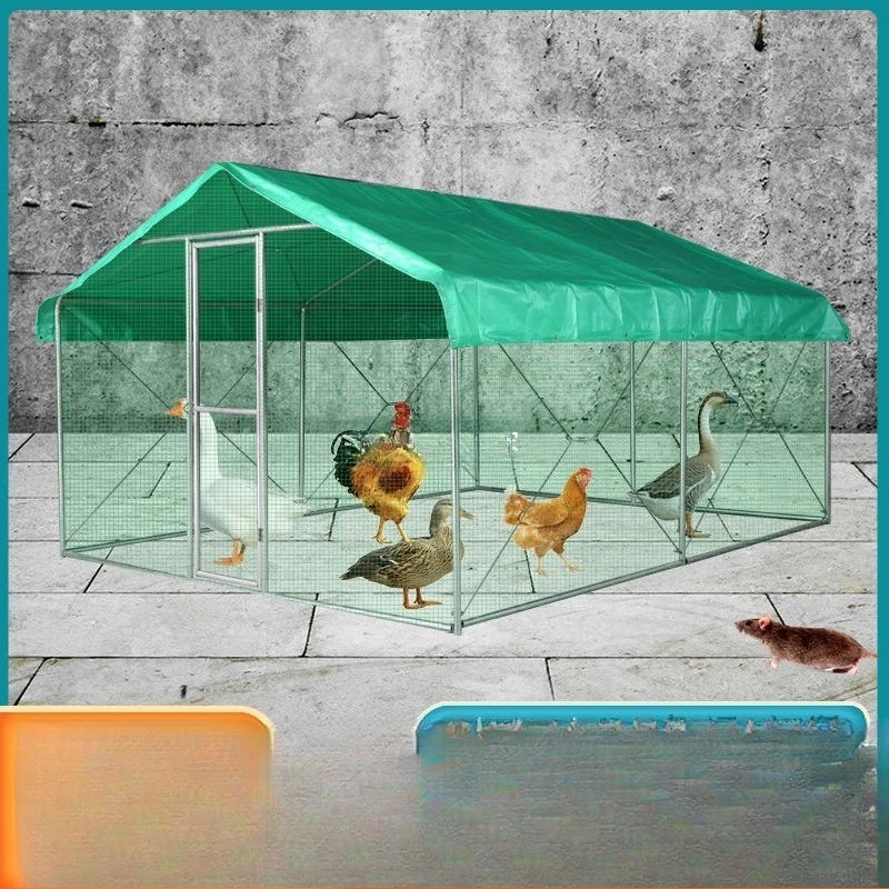 سقيفة الدجاج في الهواء الطلق حظيرة الدجاج سهلة البناء قفص الحمام الدجاج المظلة المنزلية الدواجن المقاومة للمطر تربية الحماية من الشمس