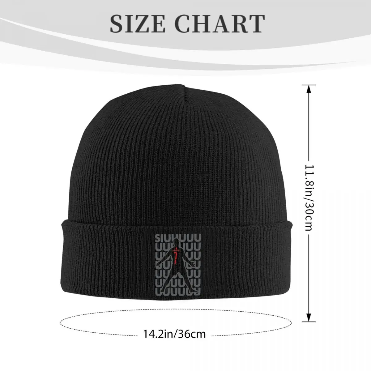 Cristianoed Ronaldoed CR7 gorro de punto Unisex, gorro cálido informal para adultos, gorro con estampado de Kpop de invierno