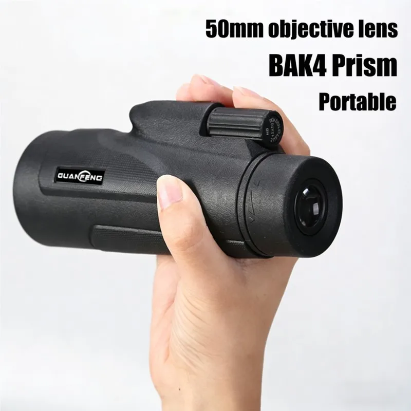 12X50 High-Definition Monocular Telescope Mobile Phone Photography AKF4 Prism for Outdoor Bird Watching With Phone Clip Holder