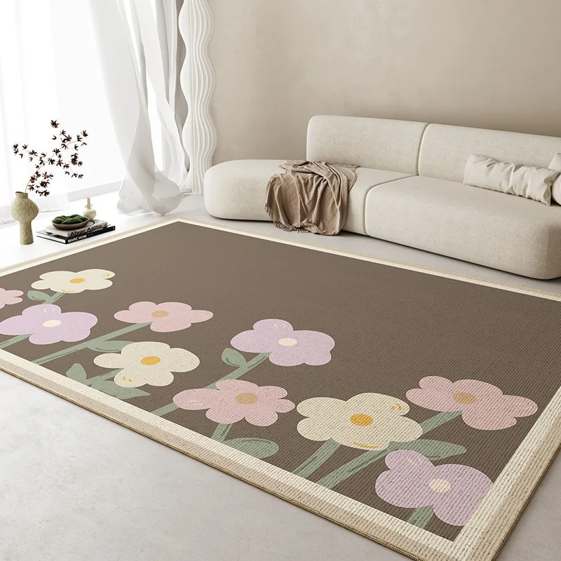 

Crystal Velvet Carpet Living Room Sofa Coffee Table Blanket Large Area Simple Ins Balcony Bay Window Mat Home Bedroom Bed Blanke
