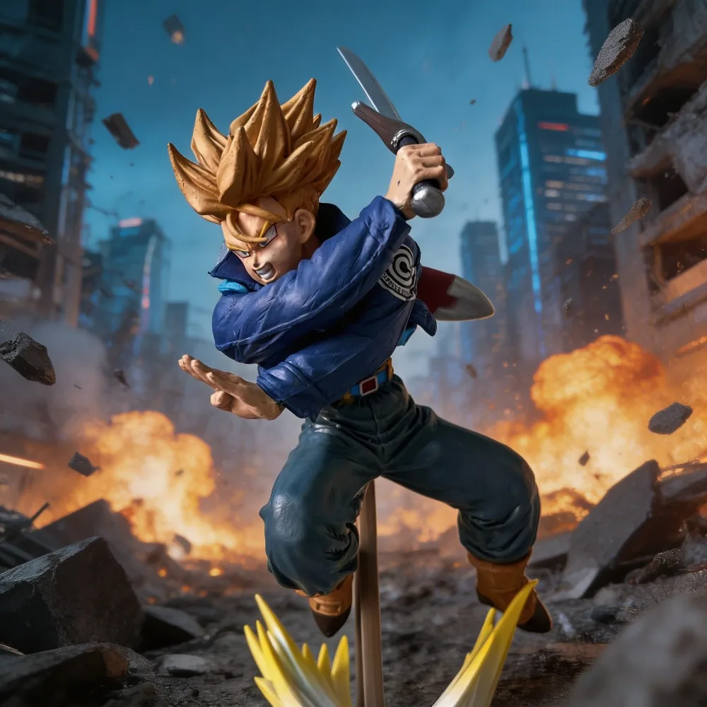 Figura de Anime de Trunks de Dragon Ball de 28 cm/11 Pulgadas, Modelo de Adorno Coleccionable, Juguete Decorativo para Habitación, Regalo