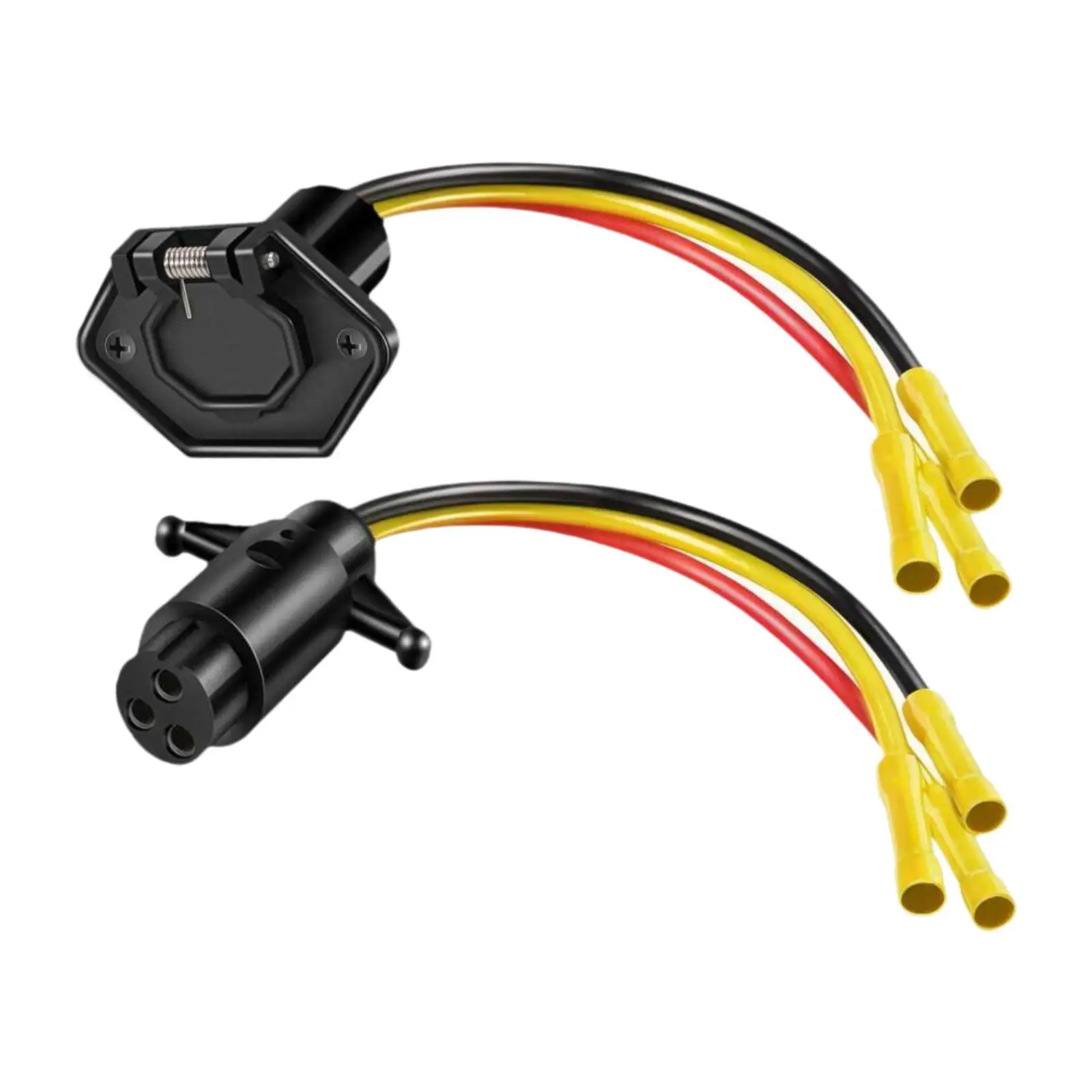 

12V 24V Trolling Motor Kit Quick Connect Plug and Receptacle Heavy Duty Black Plastic for Pontoon Boat