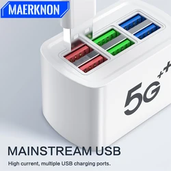 USB Charger Multiport Fast Charging Phone Travel Power Socket Adapter For iPhone Xiaomi 15 OPPO Samsung Type C Mini Wall Charger