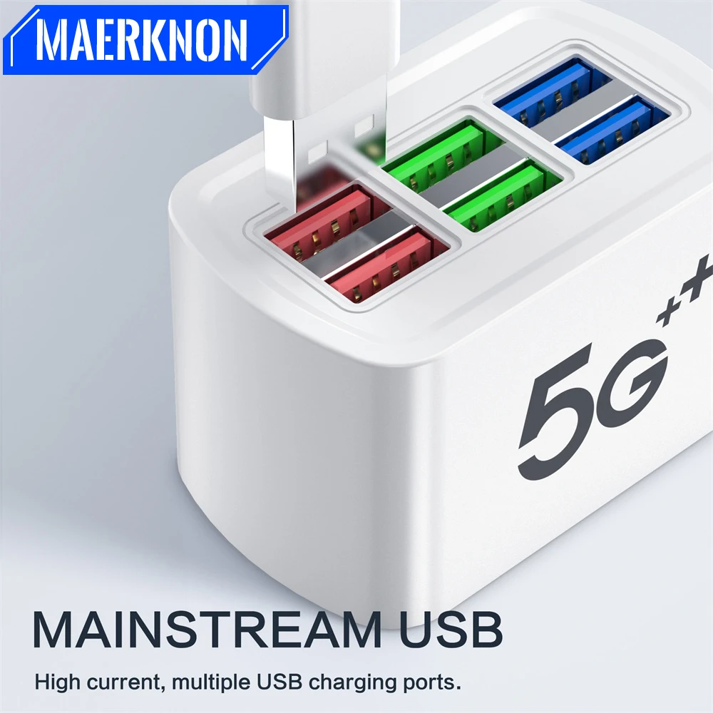 USB Charger Multiport Fast Charging Phone Travel Power Socket Adapter For iPhone Xiaomi 15 OPPO Samsung Type C Mini Wall Charger