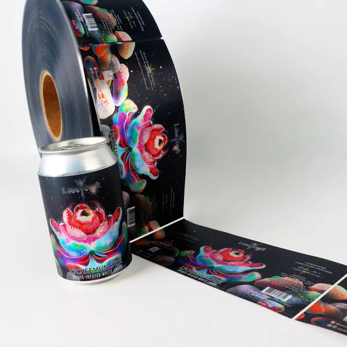 Custom Beer Can & Bottle Label | 330ml Matte BOPP Roll | Self-Adhesive Waterproof Vinyl Packaging Stickers