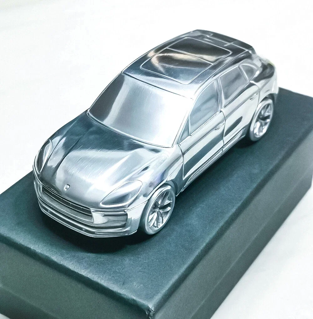 

1/43 Macan Turbo Model Diecast Solid Aluminum Chrome Paperweight
