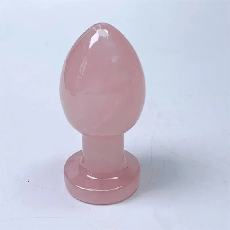 8cm Natural Rose Quartz Penis Massage Stick Crystal Stone Gift as Healing For Women Home Decoration 1pcs