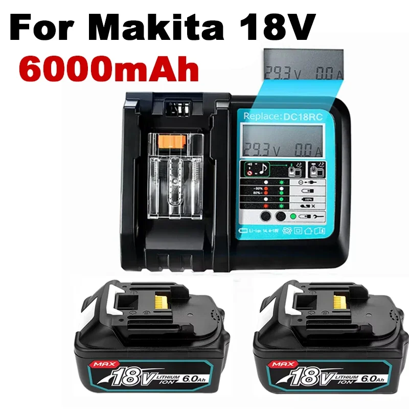 NEW Original Makita 18V 6000mAh Rechargeable Power Tools Battery With LED 18650 Li-ion Replacement LXT BL1860B BL1860 BL1850