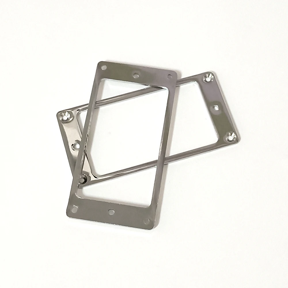 2 Stück E-Gitarre Humbucker Pickup Ring Gitarre Metall Flachrahmen Montagering – Detail 5