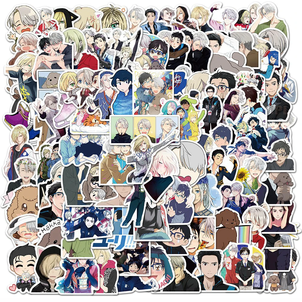 10/30/50pcs Yuri On Ice Yuri Katsuki Stickers Yuri Plisetsky Anime Stickers Suitcase Laptop Skateboard Nikiforov Victor Decals