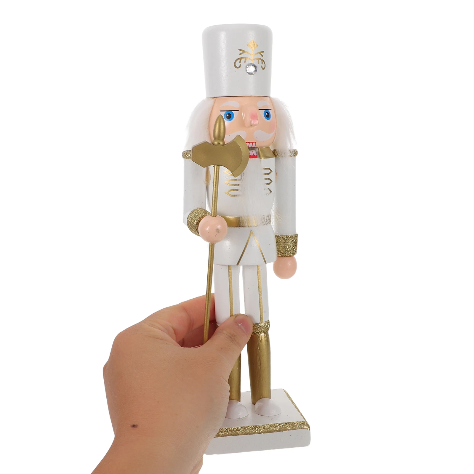 

Wooden Christmas Nutcracker Soldier 25Cm Traditional Hand Carved Figurines Festive Holiday Decorations For Home Fireplace Party