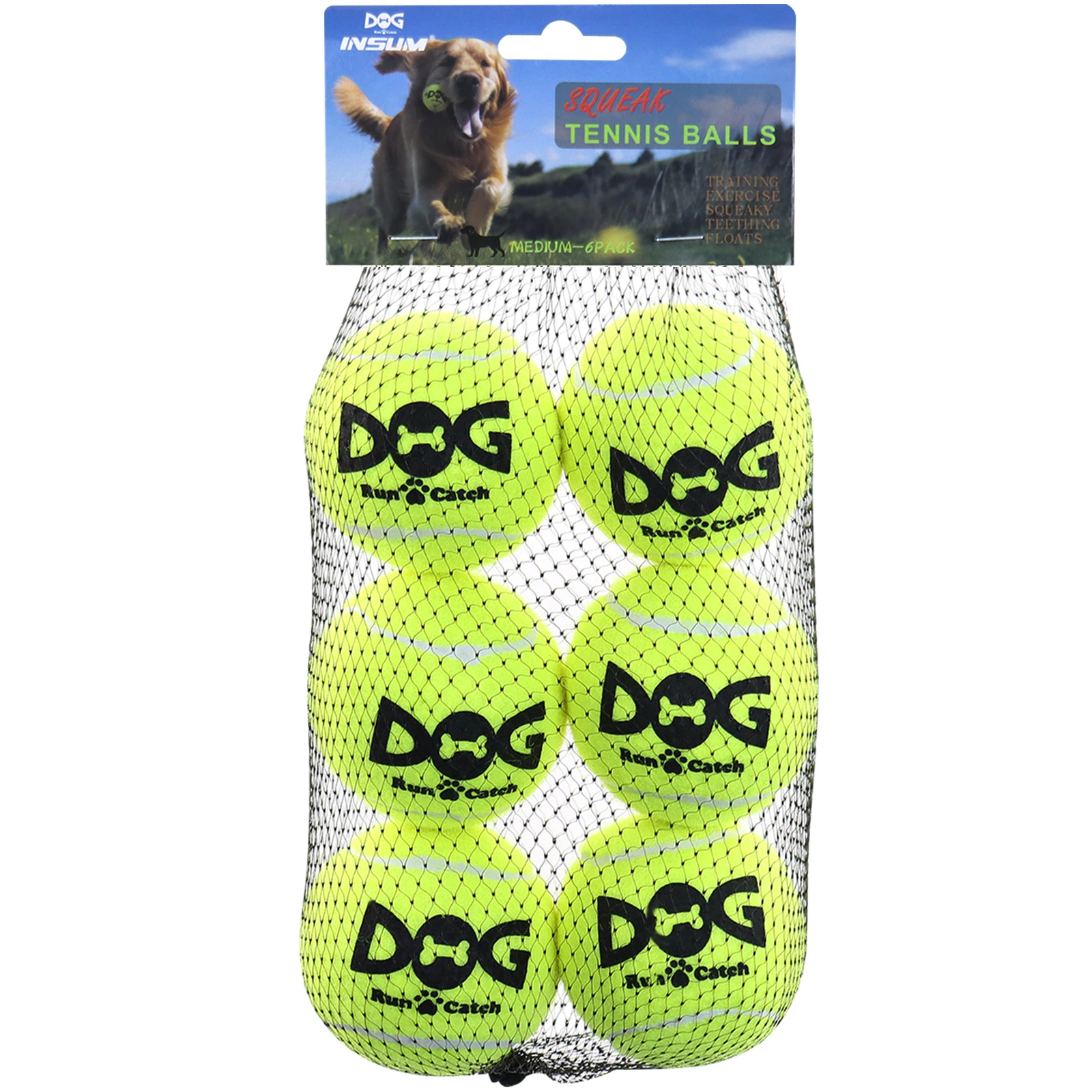 4-6pcs Squeaky Puppy Toy Balls,multi-color design,can bite at any time , 2.5'' suitable for small and Medium dogs Training Balls