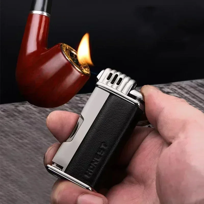 Butane Jet Lighter with Pipe Tool Pipe Rod Lighter Multifunction Gas Lighter Free Fire Compact Cigarette Accessories Cigar Man