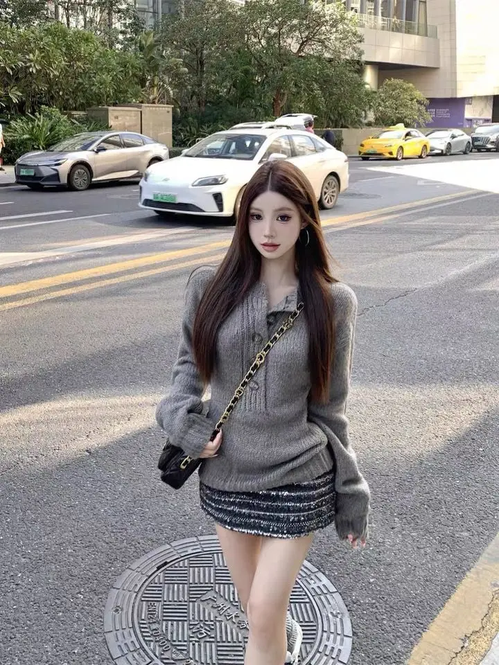 

Sweaters Jumpers Pullovers Woman Zip Cotton Fairycore Style Boxy Street Urban Y2K Fashion Ethereal Magical Fantasy Winter Youth