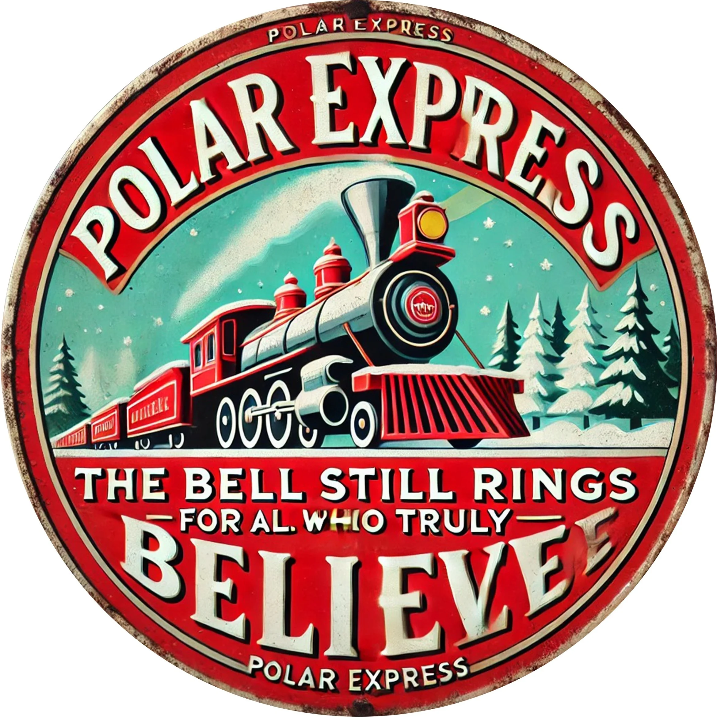 Vintage Polar Express Sign Ret - Home Cinema Quarto avaliação e preço