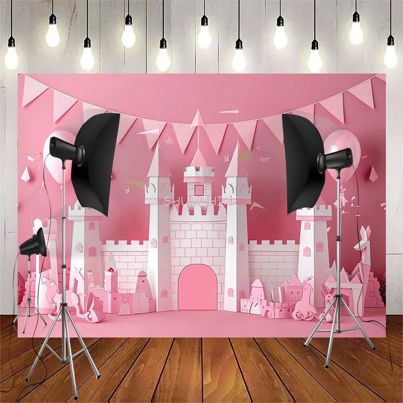 Hot air balloon Happy Birthday Photography Background Football Floral Arch Rocket Soccer Baby Party Carrots Backdrops FB-04