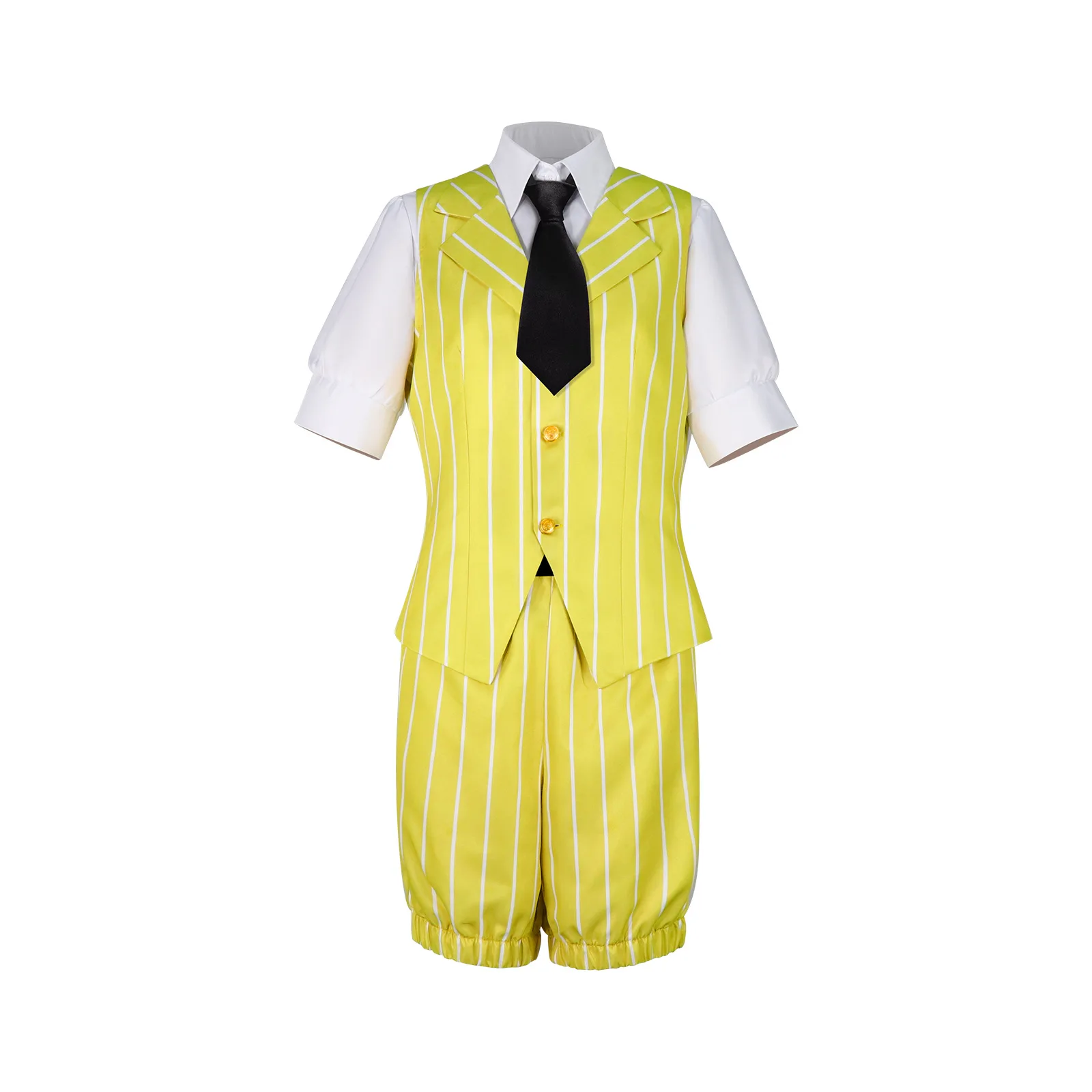 Costume de cosplay Anime Akita Neru, costume rayé jaune pour fête de Noël et d'Halloween