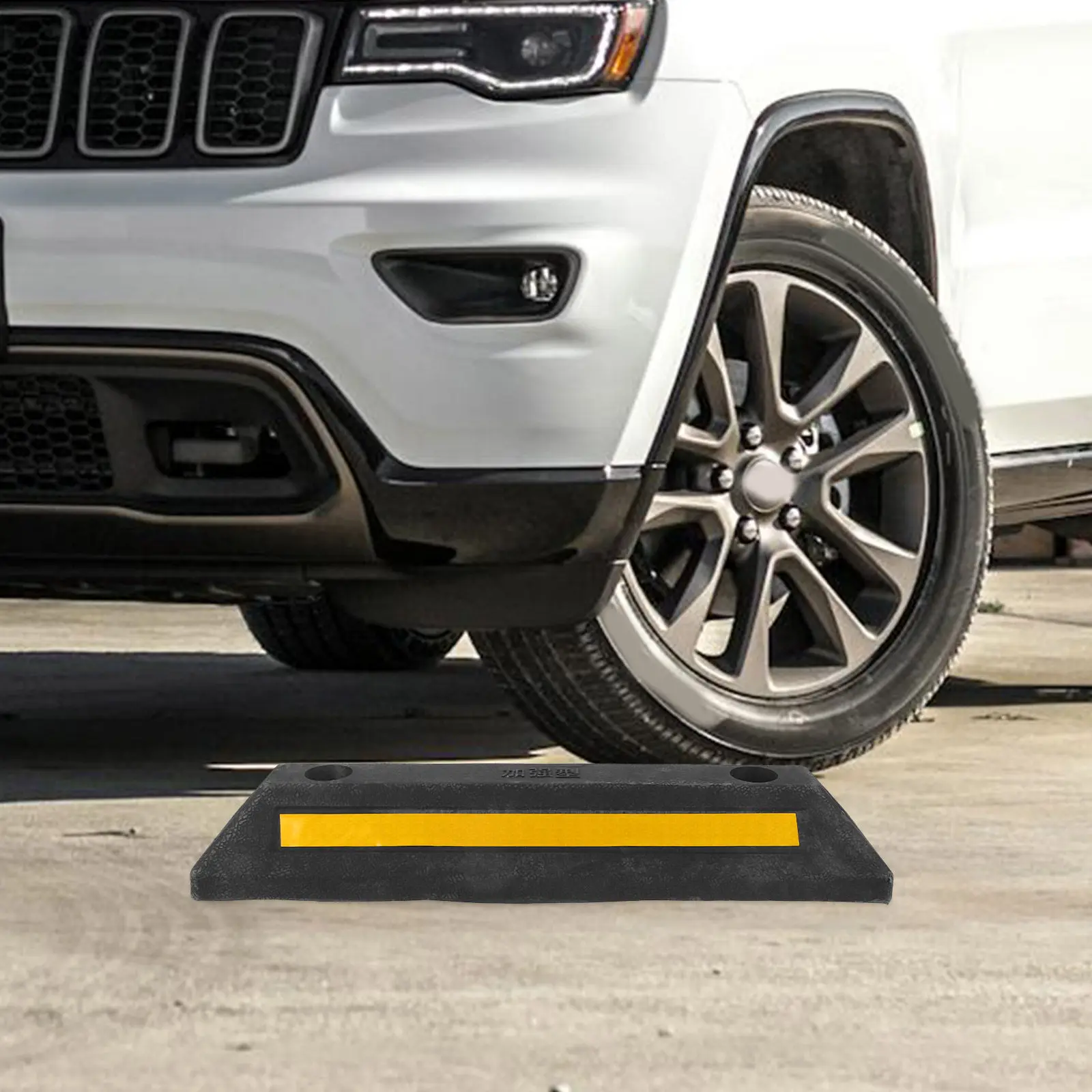 Heavy Duty Rubber Parking Block for Garage Car Stopper Wheel Aligner Tire Stop for Driveway Vehicle Safety Accessory view 4