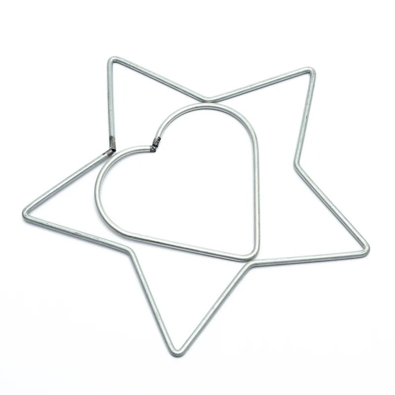 10pcs 50mm-200mm Dream Catcher Circle Round Heart Star Shape Findings Hanging Iron Circles Connector Jewelry Findings