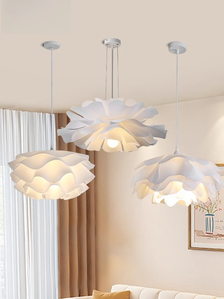 

Люстра для столовой, гостиная, творческая личность, художественный обеденный стол, кремовый ветер, проход, балкон, светильник для спальни в форме цветка