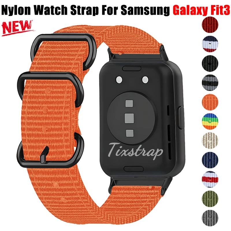 New Nylon Watch Strap For Samsung Galaxy Fit3 Band Accessories Soft Canvas Wristband For Fit 3 SM-R390 Strip Bracelet Watchband