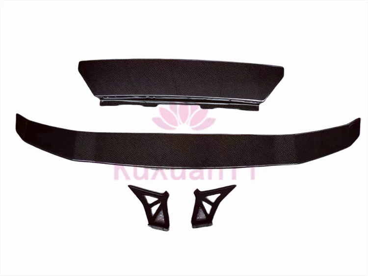 For Lamborghini Huracan LP580 LP610 V Style Forged Grain Carbon Fiber Rear Spoiler Body Kit wing