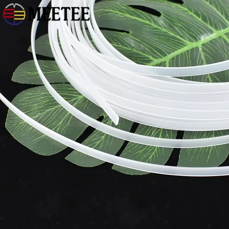 Meetee 5/10Meters Clear PP Plastic Corset Ribbon Webbing Boning Wedding Dress Support Bra Side Tape Decoration Strap Accessories