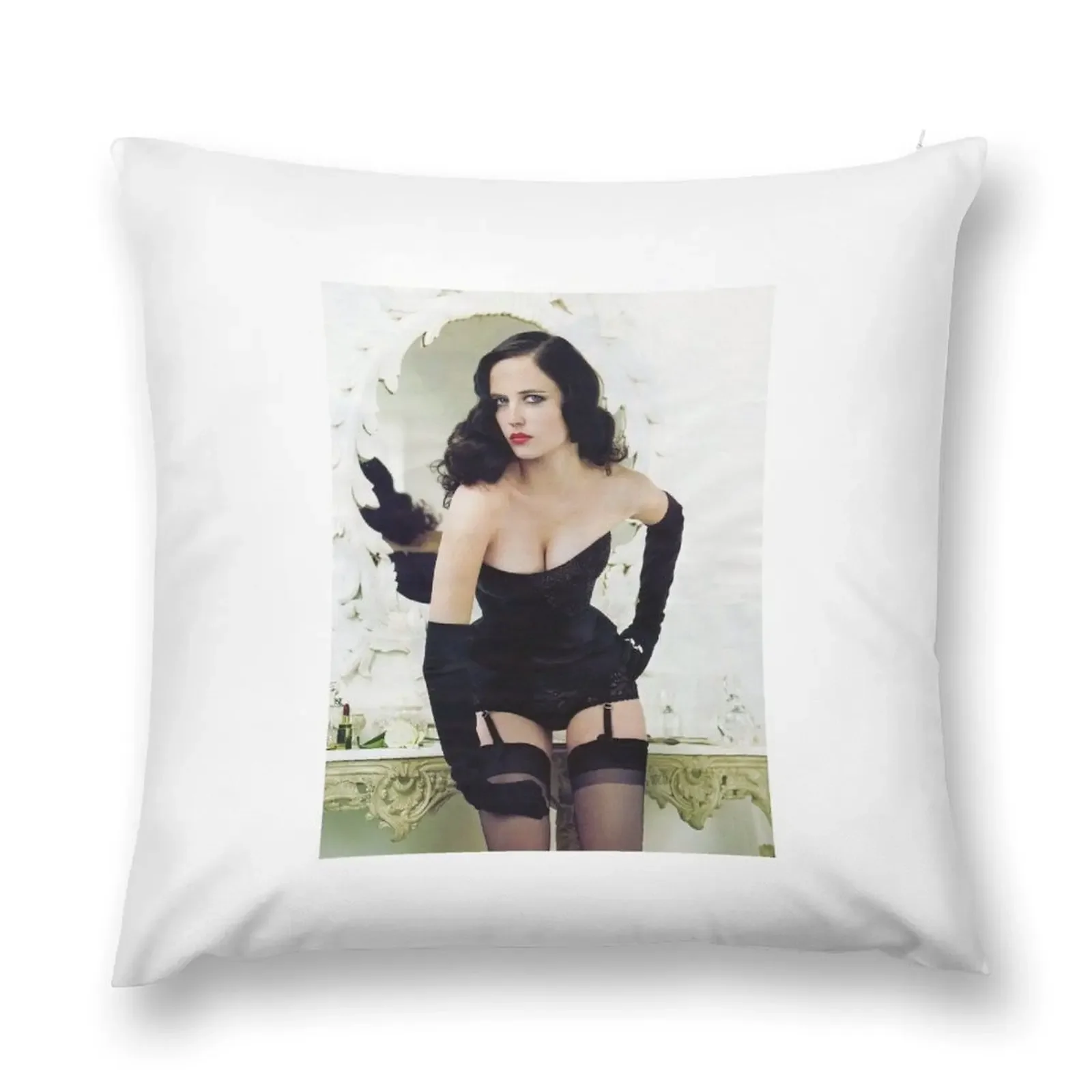 Eva green Frenchmaid Throw Pillow Pillows Aesthetic Cushion Covers For Living Room Sofa Pillow Cover pillow