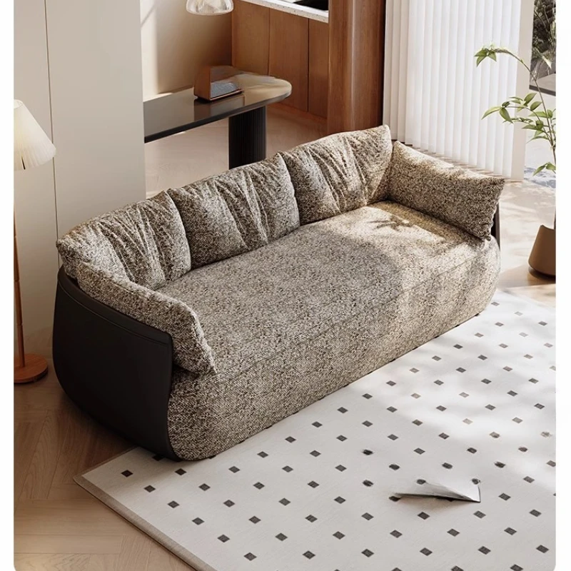 

Tang sofa | French medieval cotton and linen fabric straight row guest meeting living room sofa light luxury high sense