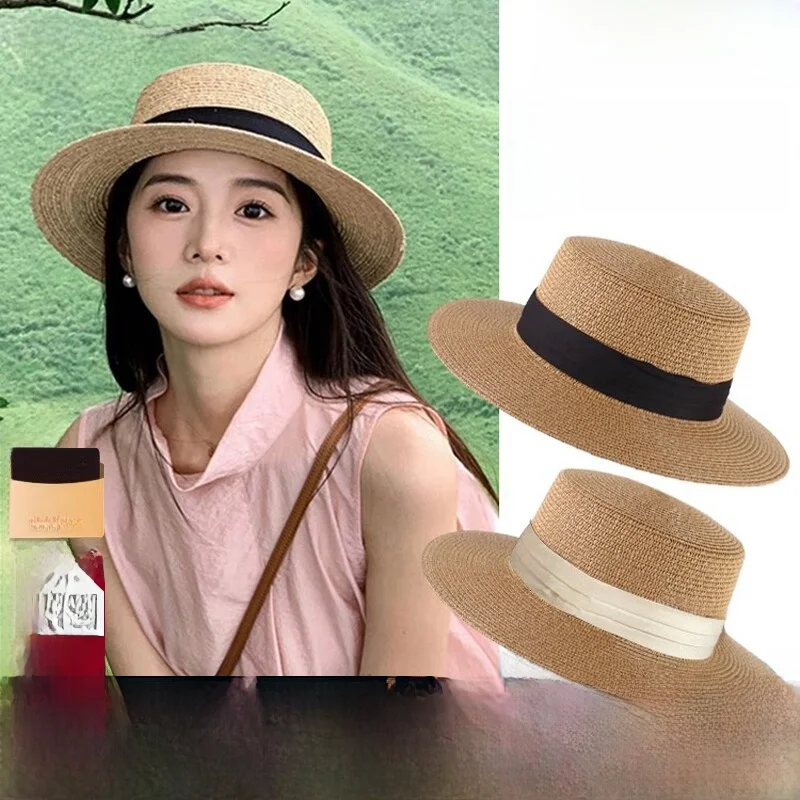 viney-women's-flat-top-st-hat-summer-2026-new-sle-large-size-sunscreen-hat-for-beach-vaion-adjustable-comfortable