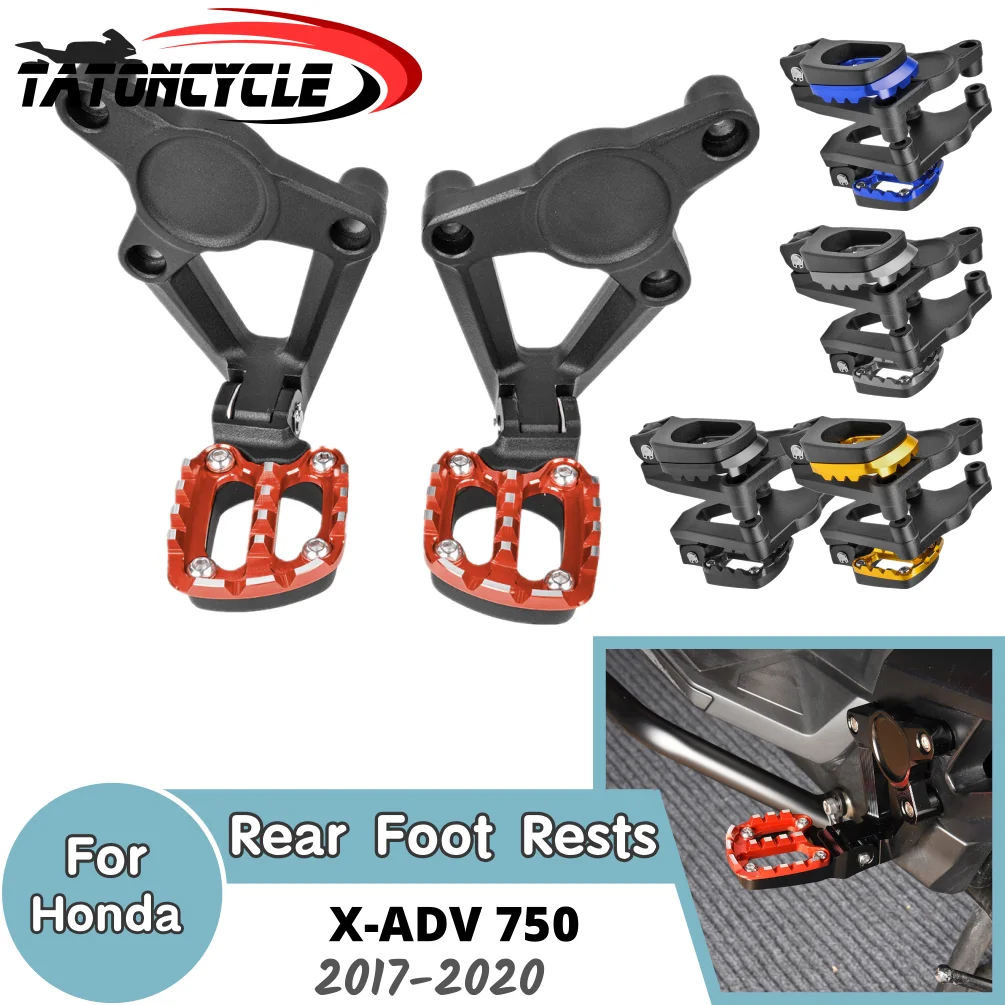 

XADV X-ADV 750 Rear Foot Peg Folding Footrest Pad Rests Pedal for Honda X-ADV750 XADV750 2017-2020 2019 Motorcycle Accessories