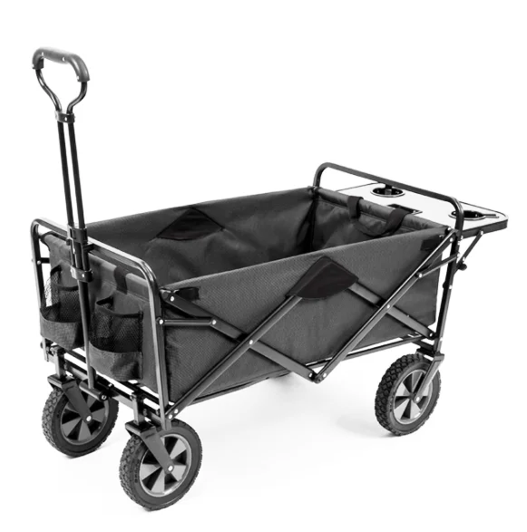 Camping Collapsible Wagon Truck Folding Collapsible Wagon Outdoor Camping Wagon With Cup Board