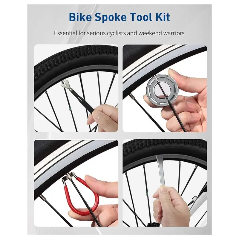 مجموعة مفاتيح ربط B48B-Bike مع عتلات الإطارات، مجموعة أدوات إصلاح الدراجات الاحترافية مكونة من 8 قطع لتخيل الحواف #4