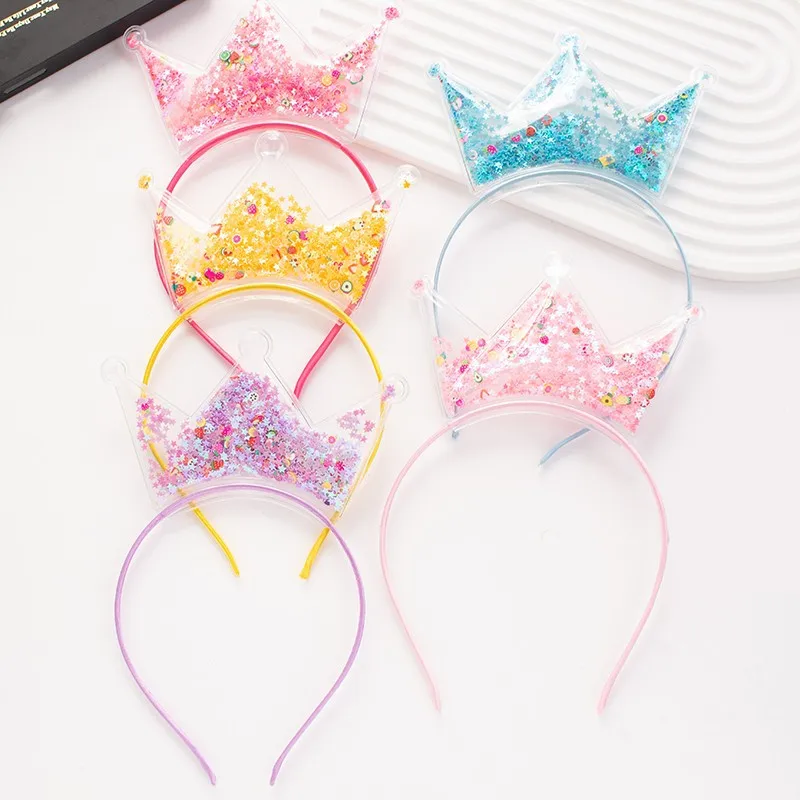New Creative Children's Flow Sofa Hoop Crown Headband Super Cute Korean Princess Girl Hair Accessories