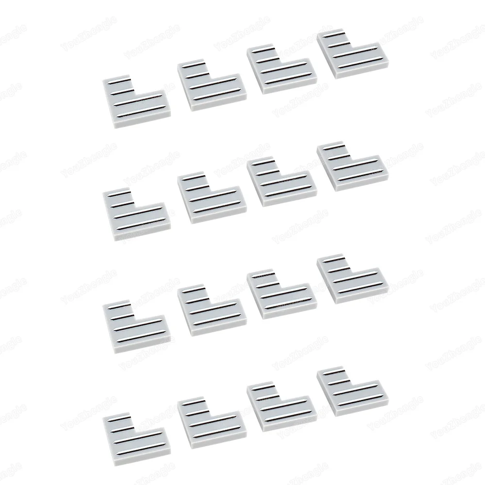 Bloc de construction à motif d'armure en fer imprimé, 2x2, minuscule brique d'angle, figurines MOC, équipement militaire, accessoires, modèle cadeau, jouets, 14719