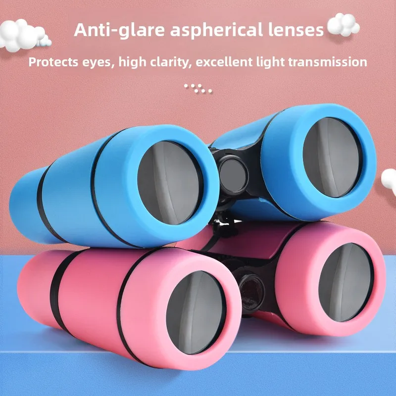 منظار أطفال عالي الدقة مضاد للانزلاق ومتين مع بوصلة وعدسة مكبرة وصفارة للتخييم والسفر في الهواء الطلق #3